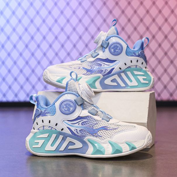Children's Basketball Boys Girls Sports Friction Sound Summer New Mesh Breathable Lightweight Training Shoes_desvips.com