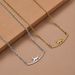 New Stylish And Simple Curved Necklace, Personalized Stainless Steel Jewelry, Cute Walking Cat Collarbone Chain Necklace_desvips.com