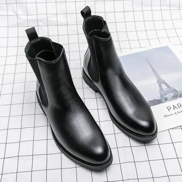 Leather Genuine Designer Dress 37~46 Couple Business Formal Ankle Boots Quality For Men New Fashion Casual Man Shoes_desvips.com
