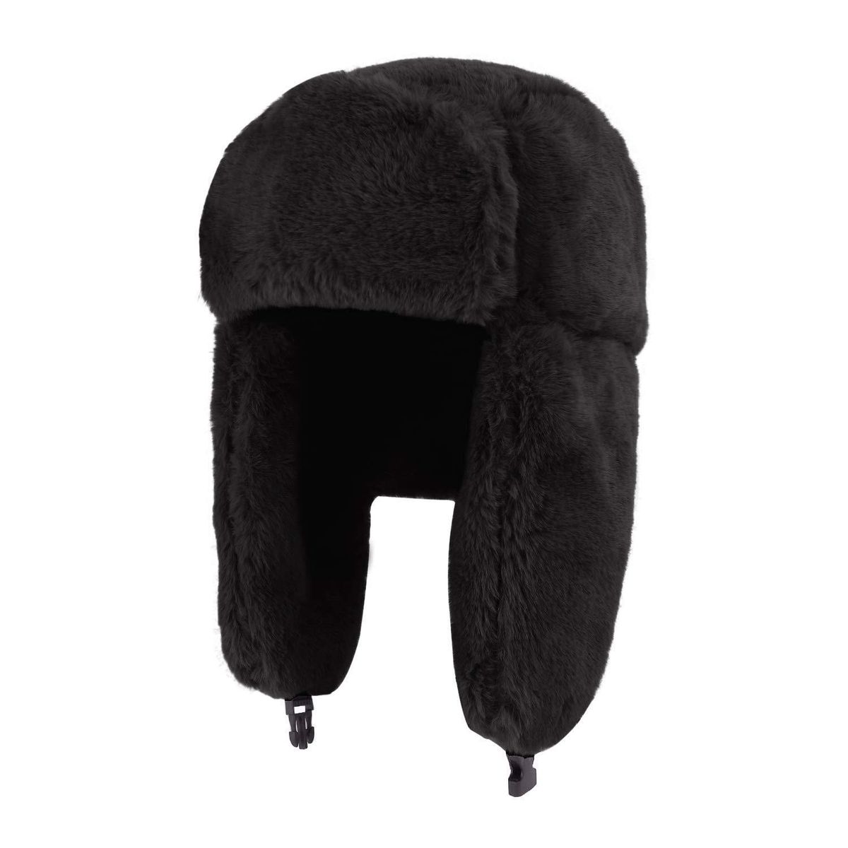 LazyZoom Adult Winter Comfortable Plush Russian Windproof Full With Ear Flaps Warm Cold-Proof Skiing Cycling Trapper Hat_desvips.com