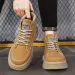 Men Fashion Thick Sole Short Boots Simple Style Versatile Triple Quality Black Brown Light Hot Tan Free Shipping_desvips.com