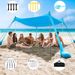 UPF 50+ Sun Shelter Tent - Outdoor UV Protection Canopy With Lycra Fabric For Beach & Sand Play Portable Shade Tent Easy Setup Windproof Design_desvips.com