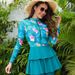 Muslim Swimwear Printed Muslim Women Conservative Swimsuit Zipper + Chest Pad Burkini_desvips.com
