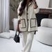 Women's Clothing fashionable patchwork patch bag suit _desvips.com