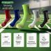 Professional Adult Mid Calf Soccer Socks Non-Slip Shock Absorbing Terry Cloth Sole Thickened Match Training Sports Socks_desvips.com