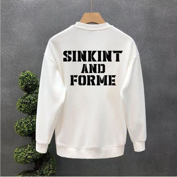 Auumn Winer New Men's Versaile Trendy Loose American Syle Prined Leer Crew Neck Casual Long Sleeve_desvips.com