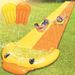 Little Yellow Duck Water Slide Children's Lawn Slide Water Play Game Double Slide Game Water Spray Slide_desvips.com