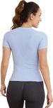 Women's Short Sleeve Seamless Workout Tops Breathable Gym Shirts For Yoga Athletes Soft Athletic Shirts_desvips.com