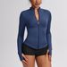 Slim Fit Zip Up Cardigan Knitted Stand Collar Sports Jacket For Autumn/Winter Suitable For Aerobics Running Fitness And Yoga_desvips.com