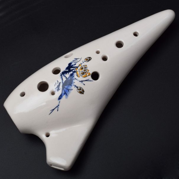 Manufacturer Wholesale Ceramic Ocarina In C Key, 12-hole Glazed Ethnic Wind Instrument For Adults And Students Beginners_desvips.com