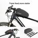 ROCKBROS Bicycle Frame Bag, Waterproof Top - Tube Bag for Mountain Bikes (MTB) and Road Bikes, Available in 1.6L and 1L Sizes_desvips.com