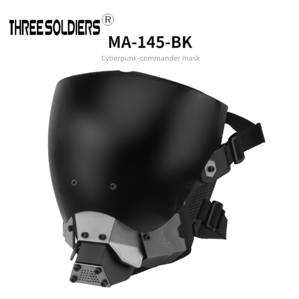 Realistic CS Tactical Full Face Protective Outdoor Cycling Personality Costume Black Lens Mask Party Prop_desvips.com
