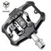 GEWAGE Mountain Bike Locking Flat Aluminum Alloy Triple Bearing Cycling Pedals_desvips.com