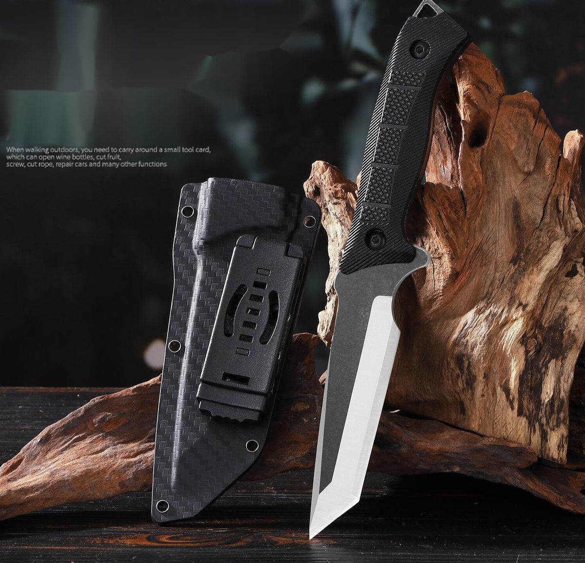 Outdoor High Hardness Small Fixed Blade For Self-defense, Wilderness Survival, Handheld Meat Knife, Sharp Portable_desvips.com