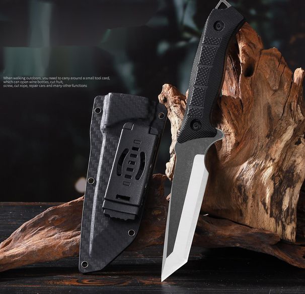 Outdoor High Hardness Small Fixed Blade For Self-defense, Wilderness Survival, Handheld Meat Knife, Sharp Portable_desvips.com