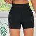 New Fashion Simple Style Sports Casual Pants Tight Color-Block Design Sense Fiess High-Waisted Shorts_desvips.com
