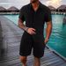 Men's Clothing Polo Casual Loose Short-sleeved Shorts Sports Suit_desvips.com