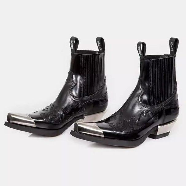 Stylish Vintage Leather Retro Mature Women Ankle Boots Thick Heels Shoes Woman Autumn Winter OL Boot Shoe Gothic Rock_desvips.com