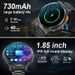 2025 730mah Large Battery Ourdoor Smartwatch Men BT Call Sports Fiess Bracelet With Flashlight AMOLED Smart Watches_desvips.com