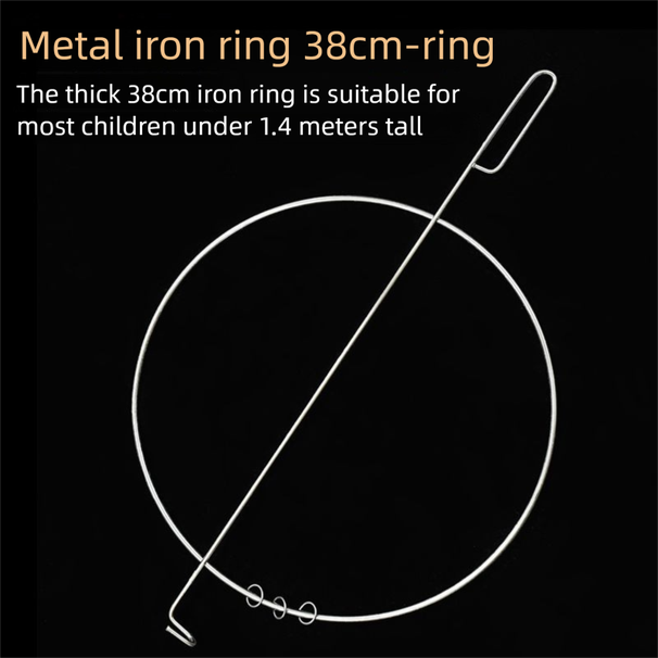 Retro Nostalgic 38cm 50cm Thickened Rolling Traditional Toy Pushing Iron Ring Ethnic Fitness Fun_desvips.com