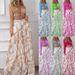 Women's clothing new printed casual suit lapel sexy strap shirt high waist wide leg pants two piece suit_desvips.com