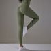 New Seamless Knit Dot Hip Lift High Waist Tummy Control Yoga Sports Running Fitness Cropped Pants_desvips.com