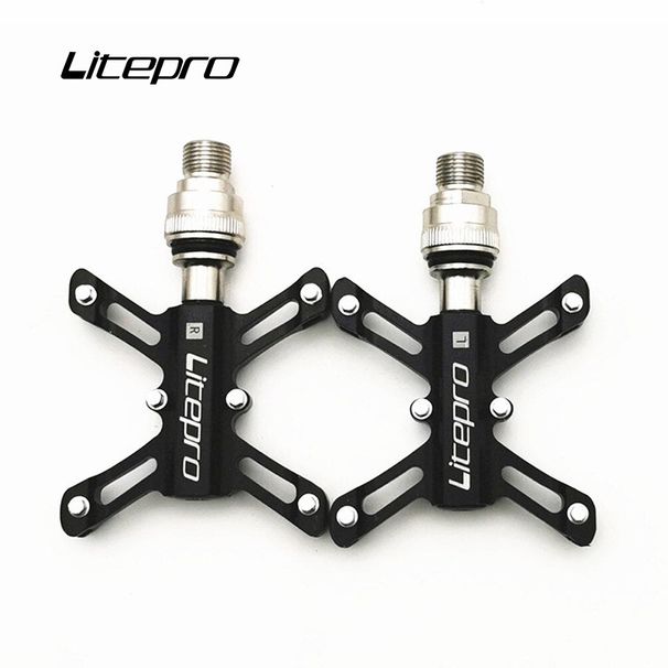 Litepro Ultra-light Folding Bike Butterfly Quick Release Pedal Lightweight Aluminum Alloy DU Bearing_desvips.com