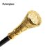 Golden Luxury Flower Round Handle Fashion Walking Stick For Party Decorative Walking Cane Elegant Knob Crosier Knob 93cm_desvips.com