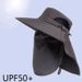 Outdoor Hiking, Summer Protection Face Mask, Fishing Sun, Wide Brim Breathable Cool Hat, Fisherman Hat_desvips.com