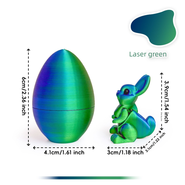 Popular Decoration 3D Printed Egg Easter Creative Ornament Rabbit Model Toy_desvips.com