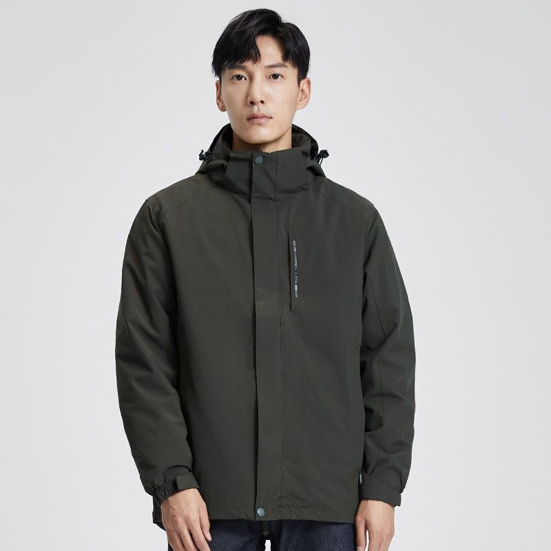 001 Autumn Winter New Three-in-One Down Jacket Men Waterproof Cold-Proof Outdoor Clothing Women Windproof Warm Coat Workwear_desvips.com