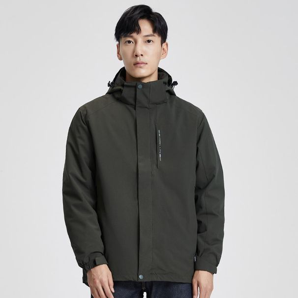 001 Autumn Winter New Three-in-One Down Jacket Men Waterproof Cold-Proof Outdoor Clothing Women Windproof Warm Coat Workwear_desvips.com
