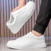 Mens Comfortable Skateboard Mens Solid White And Black Casual Sports Lightweight Walking Shoes Tenis Masculino 241105_desvips.com