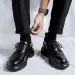 New Trending Brogues Classic Dress Men Oxfords Patent Lace Up Formal Black Leather Wedding Party Shoes 240614_desvips.com