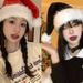 Christmas Decoration Hat Plush Little Red Book Internet Celebrity Same Style Photo Prop Selfie Atmosphere Party Costume_desvips.com
