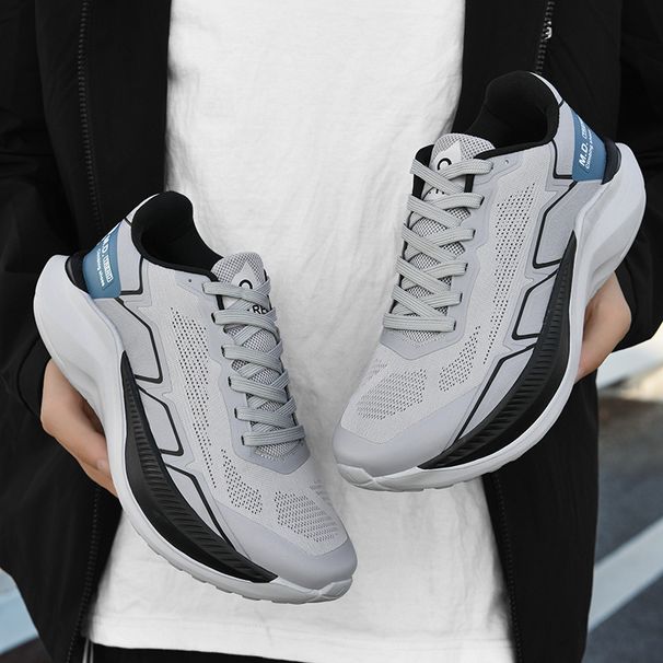 One Pair Shipped 2025 Summer Thick-Soled Trendy Sneak Lightweight Breathable Running Shoes For Men And_desvips.com