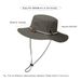 Men Bucket Hat Summer Leather Rope Chain Sun Hat Waterproof Outdoor Hiking Fishing Cap Uv Protect Cowboy Hat Sunshade Breathable_desvips.com