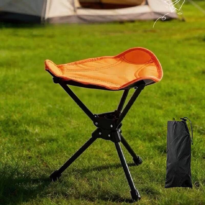 New Chair, Rotatin Trianular Stool, Portable Outdoor Foldin Chair For Hikin, Cyclin, Motorcycle Tourin, And_desvips.com