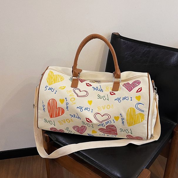 Travel Bag For Women, Large Capacity, Lightweight, Short Distance Canvas, Hand-held Fitness Bag, Business Travel Luggage Bag_desvips.com