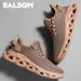 Men Sports Running Jogging Shoes Casual Sneakers Brown Outdoor Breathable Mesh Women Light Shock-absorption Black Tennis_desvips.com
