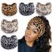 Cool Hot Girl Style Leopard Print Sports Headband Brimmed Elastic Headband Sweat Absorbing Headscarf_desvips.com