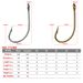 Sea High Carbon Steel Fishing Naked Brown Black Fly Hair Barbed Circle Single Hook_desvips.com