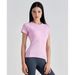 Seamless Slim Fit Top For Women, Bare Sensation, Slimming, Breathable, Running, Sports, Fitness, Short Sleeve,_desvips.com