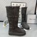 Warm Genuine Leather 2025 Winter New High Tube Snow Boots For Women Thick Belt Buckle Flat Bottom Fleece Lined Warm Shoes_desvips.com