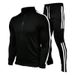 Spring And Autumn New Casual Fashion Solid Color Plain Cardigan Set Plus Size Hot-Selling Men's_desvips.com