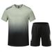 Men's Clothing Sportswear Suit Short Sleeved Summer Quick Drying Breathable T Shirt Morning Jogging Basketball Training Shorts Fitness Badminton Suit_desvips.com