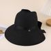 Bowknot Straw Spring Summer Vacation Sun Open Top Beach Hat Breathable_desvips.com