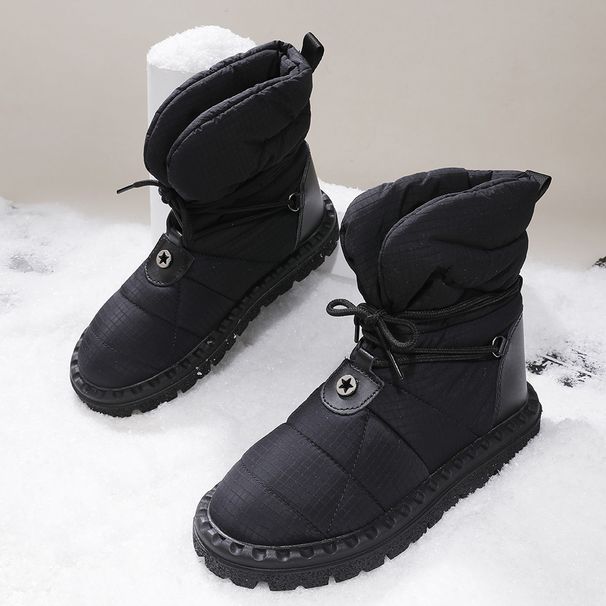 Ski Boots Nine Color Snowflake Snow Boots Travel Russian Large Lapel Fashionable Warm Thick Fur Thick Insole Wholesale And Retail_desvips.com
