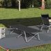 Foldable Camping Bed - Oxford Fabric With Steel Frame - Gray/Black - 194 X 64 X 42 Cm_desvips.com