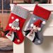001 Cross-Border New Gray Three-Dimensional Penguin Christmas Children's Decoration Socks Gift Bag_desvips.com